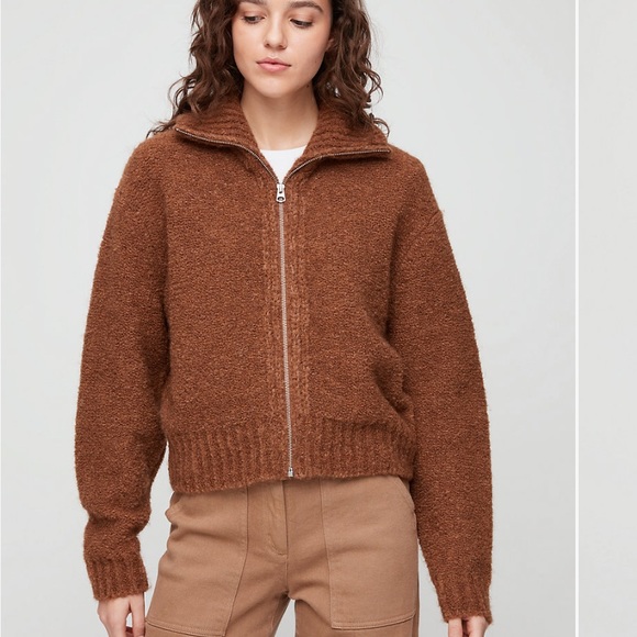 Aritzia Wilfred Marilyn Sweater in Copper Brown - Picture 4 of 9